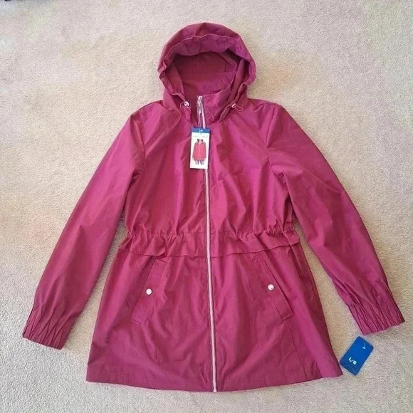 NWT Vince Camuto Pink Jacket Women's Lightweight Rain Coat Size XL - Picture 3 of 12